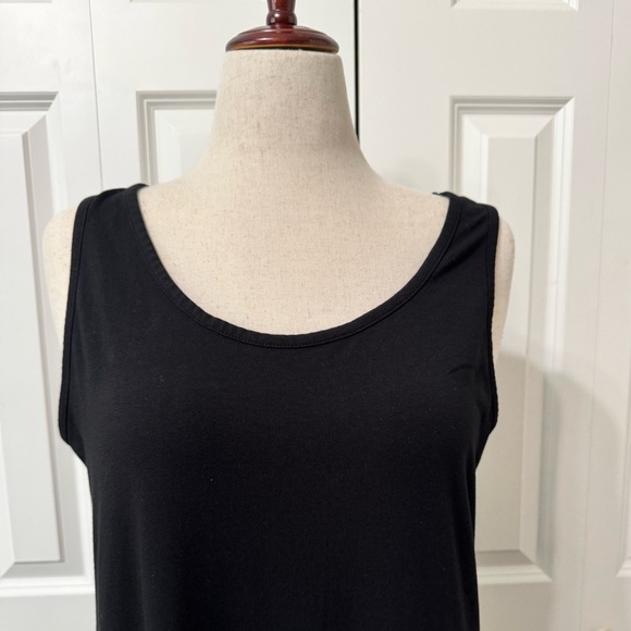Eddie Bauer Black Sleeveless Tank Maxi Dress EUC❤️Wear with a Jacket & boots - Picture 2 of 9